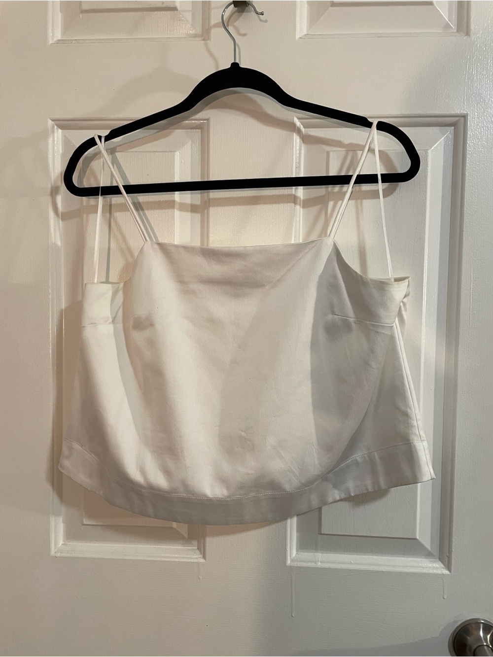 twik White Satin Spaghetti Strap Cami
